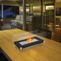Froadp Cheminée De Table Au Bioéthanol Brûleurs Portables Pour Décoration Intérieure Et Extérieure (Rectangle, 34x16.5x16cm) -Chauffage Équipement Magasin 89380400 5