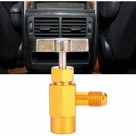 1/4"adaptateur De Filetage SAE R-134a R-134 AC Robinet De Réfrigérant Peut Distributeur Outil De Valve 1/2" Filetage Acme 2 1/4"adaptateur De Filetage SAE R-134a R-134 AC Robinet De Réfrigérant Peut Distributeur Outil De Valve 1/2" Filetage Acme – Image 2