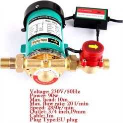 90W Pompe De Circulation Pompe à Eau Chaude Pompe à Eau Domestique Pression Automatique Booster Pompe Pour Douche Et Jardin 20l/Min -Chauffage Équipement Magasin 91372229 3