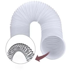 Tuyau De Climatiseur Mobile Allongé, Tuyau D'échappement De Climatiseur Portable, Résistant à La Chaleur Et à La Corrosion, Adapté Aux Climatiseurs, Déshumidificateurs, Sèche-linge ([gaucher] 130 Mm -Chauffage Équipement Magasin 91593144 3