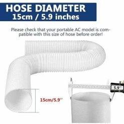 Tuyau Climatiseur Mobile, Tuyau D'évacuation D'air En Pvc Flexible Tube De Ventilation Universel Tuyau Kit Pour Climatiseur Mobile Diamètre (15CM Diamètre 200CM Longueur) -Chauffage Équipement Magasin 92151020 4