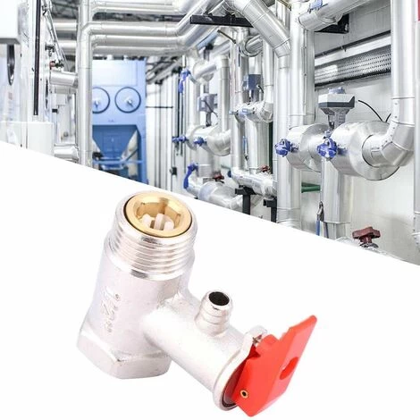 Valve De Sécurité 1/2", 0,9 MPa Valve En Laiton Nickelé pour Chauffe-eau 2 Valve De Sécurité 1/2", 0,9 MPa Valve En Laiton Nickelé pour Chauffe-eau – Image 2