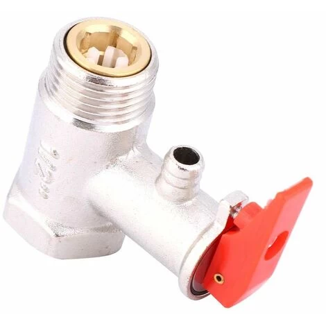 Valve De Sécurité 1/2", 0,9 MPa Valve En Laiton Nickelé pour Chauffe-eau 4 Valve De Sécurité 1/2", 0,9 MPa Valve En Laiton Nickelé pour Chauffe-eau – Image 4