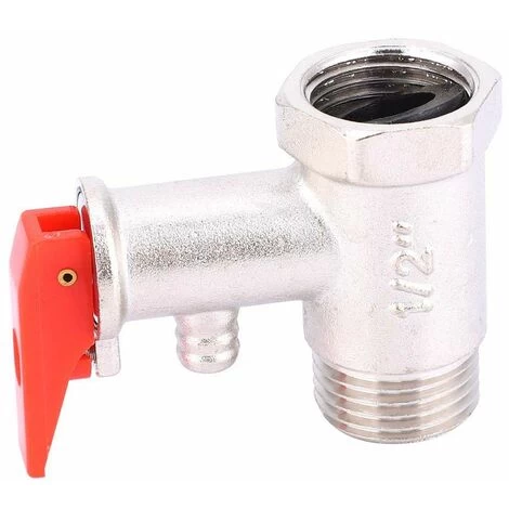 Valve De Sécurité 1/2", 0,9 MPa Valve En Laiton Nickelé pour Chauffe-eau 5 Valve De Sécurité 1/2", 0,9 MPa Valve En Laiton Nickelé pour Chauffe-eau – Image 5