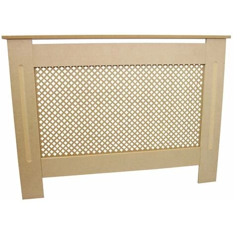 MonsterShop Cache Radiateur à Motif Grillagé En MDF Naturel Personnalisable De 111,5cm De Large X 82cm De Haut X 18,8cm De Profondeur 1 MonsterShop Cache Radiateur à Motif Grillagé En MDF Naturel Personnalisable De 111,5cm De Large X 82cm De Haut X 18,8cm De Profondeur