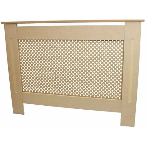 MonsterShop Cache Radiateur à Motif Grillagé En MDF Naturel Personnalisable De 111,5cm De Large X 82cm De Haut X 18,8cm De Profondeur 3 MonsterShop Cache Radiateur à Motif Grillagé En MDF Naturel Personnalisable De 111,5cm De Large X 82cm De Haut X 18,8cm De Profondeur – Image 3