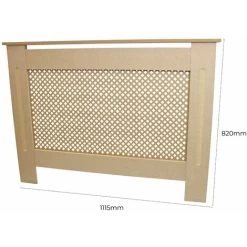 MonsterShop Cache Radiateur à Motif Grillagé En MDF Naturel Personnalisable De 111,5cm De Large X 82cm De Haut X 18,8cm De Profondeur 9 MonsterShop Cache Radiateur à Motif Grillagé En MDF Naturel Personnalisable De 111,5cm De Large X 82cm De Haut X 18,8cm De Profondeur -Chauffage Équipement Magasin 9286091 5