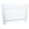 MonsterShop Cache Radiateur à Motif Grillagé En MDF Blanc De 111,5cm De Large X 82cm De Haut X 18,8cm De Profondeur