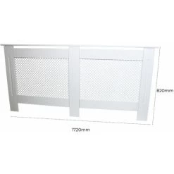MonsterShop Cache Radiateur à Motif Grillagé En MDF Blanc De 172cm De Large X 82cm De Haut X 18,8cm De Profondeur 9 MonsterShop Cache Radiateur à Motif Grillagé En MDF Blanc De 172cm De Large X 82cm De Haut X 18,8cm De Profondeur -Chauffage Équipement Magasin 9286096 5