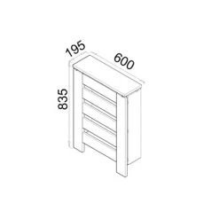 TOPKIT Couverture De Radiateur Victoria 3062 60 Cm De Large Petit Cache-radiateur Design élégant Chêne Blanc 9 TOPKIT Couverture De Radiateur Victoria 3062 60 Cm De Large Petit Cache-radiateur Design élégant Chêne Blanc -Chauffage Équipement Magasin 94927457 5