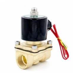 Normal Fermé Électrique Électrovanne Eau Air Laiton N / C， 1"（2W250-25）AC 220V DC 12V-24V