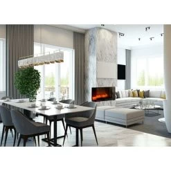 Chemin'Arte Cheminée Encastrable 3D 110cm - 3 Faces - 2000 W - Télécommande -Chauffage Équipement Magasin 96273194 4