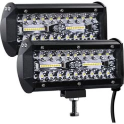Phare De Travail LED 12V 300W 7'' Projecteur LED Voiture 12v Etanche IP67 Spot Flood Feux Antibrouillard LED 27,000lm Feux De Travail Pour Voiture Camion Tracteur SUV Bateau(2 PCS)