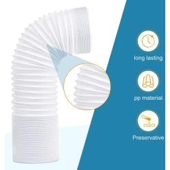 Tuyau D'échappement De Climatisation Mobile étendu 150 Cm Tuyau D'échappement De Climatisation Portable Résistant à La Chaleur Et à La Corrosion Pour Climatiseur Déshumidificateur Sèche-linge -Chauffage Équipement Magasin 97564740 4